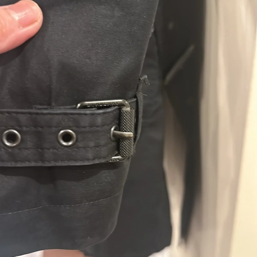 Burberry Brit Trench coat black removable hood check lining EXCELLENT condition - Picture 6 of 17